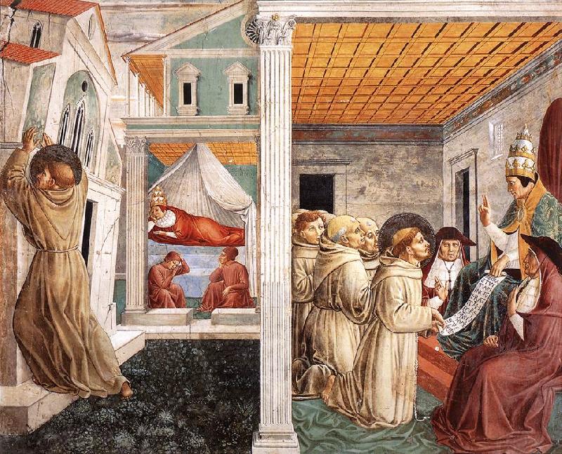 GOZZOLI, Benozzo Scenes from the Life of St Francis (Scene 5, north wall) g oil painting picture